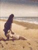 Mujer en la arena (La playa)